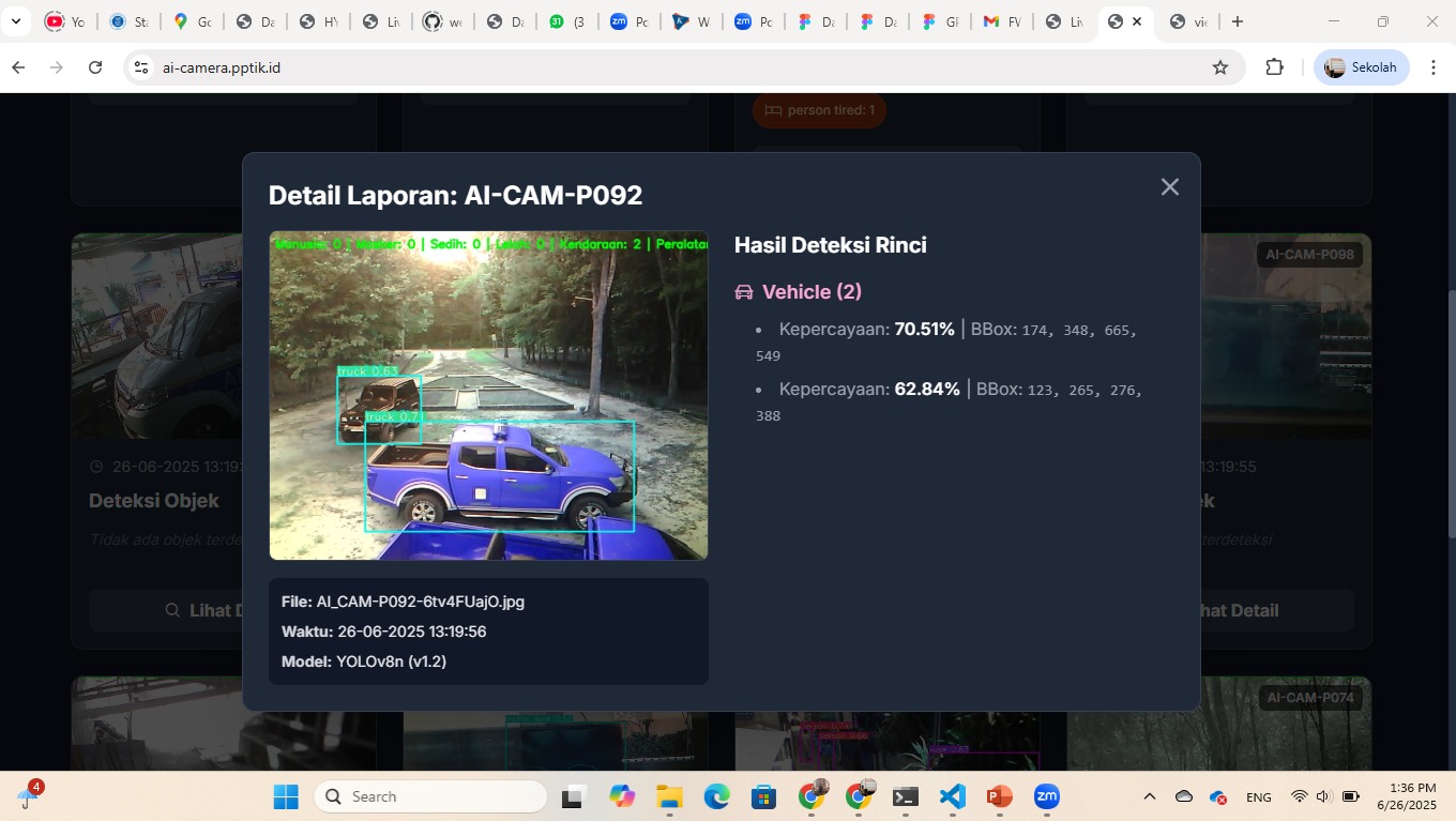 Deteksi Kendaraan dengan Kamera AI